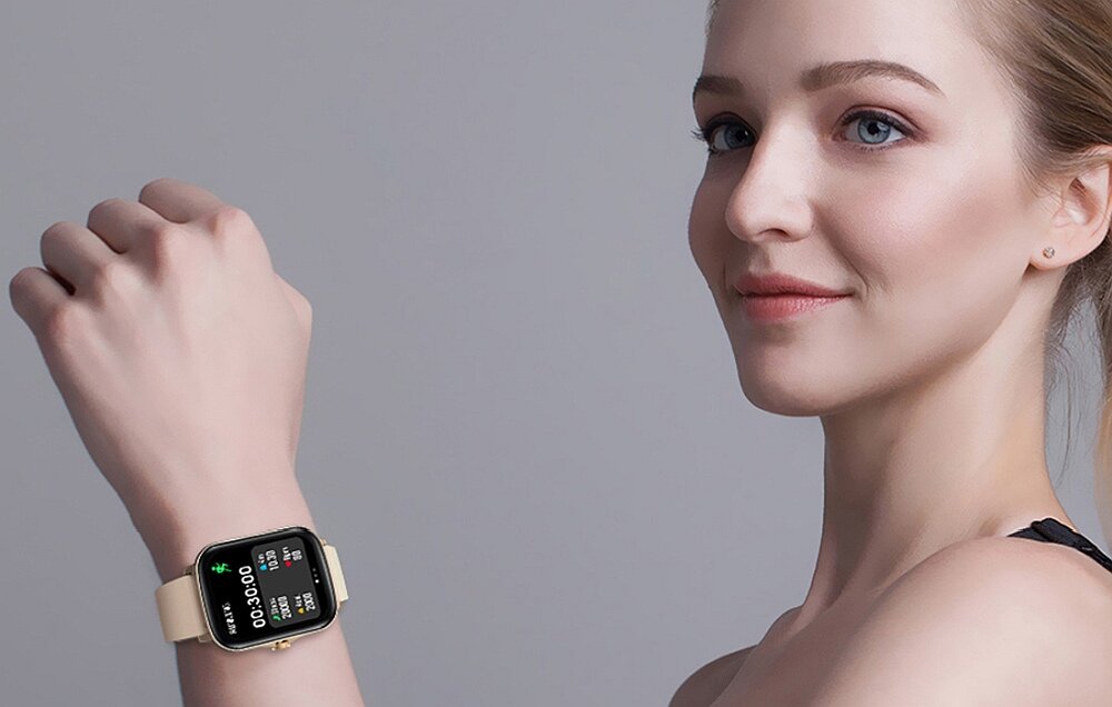 Smartwatch COLMI P8 Plus ekran bateria pomiar czujniki zdrowie sport tryby aplikacje łączność