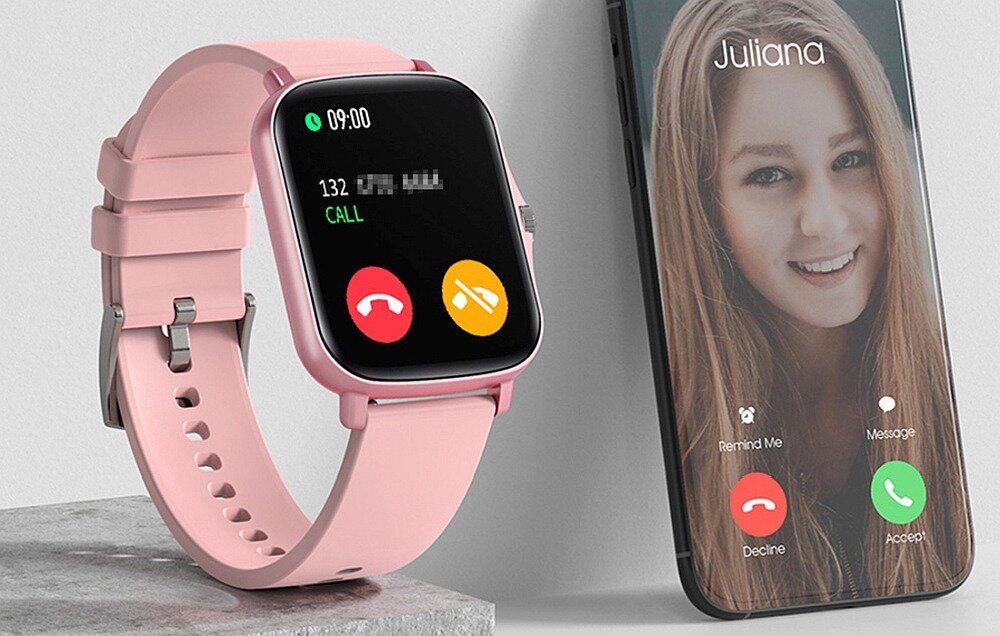 Smartwatch COLMI P8 Plus ekran bateria pomiar czujniki zdrowie sport tryby aplikacje łączność
