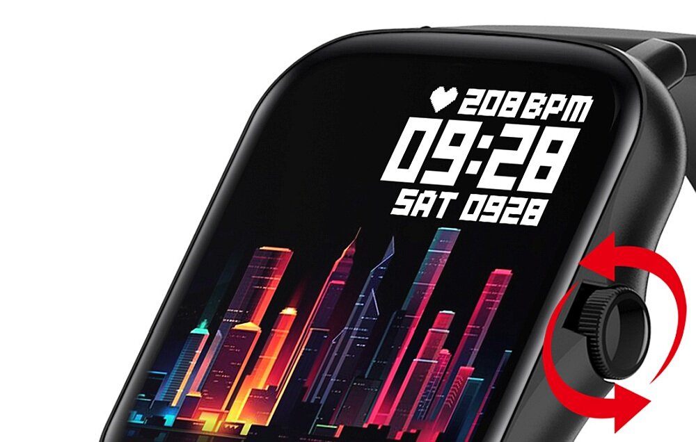 Smartwatch COLMI P8 Plus ekran bateria pomiar czujniki zdrowie sport tryby aplikacje łączność