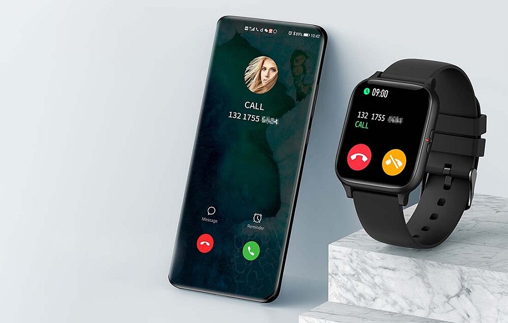 Smartwatch COLMI P8 Mix  ekran bateria pomiar czujniki zdrowie sport tryby aplikacje łączność 