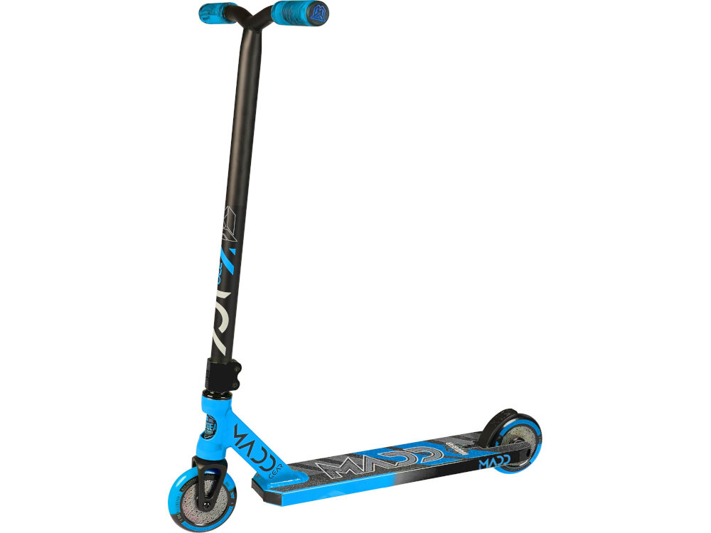 Hulajnoga wyczynowa MADD GEAR Kick Pro Niebiesko-czarny równowaga między wydajnością a trwałością niska waga z bardzo mocnego aluminium w stylowej niebiesko-czarnej kolorystyce