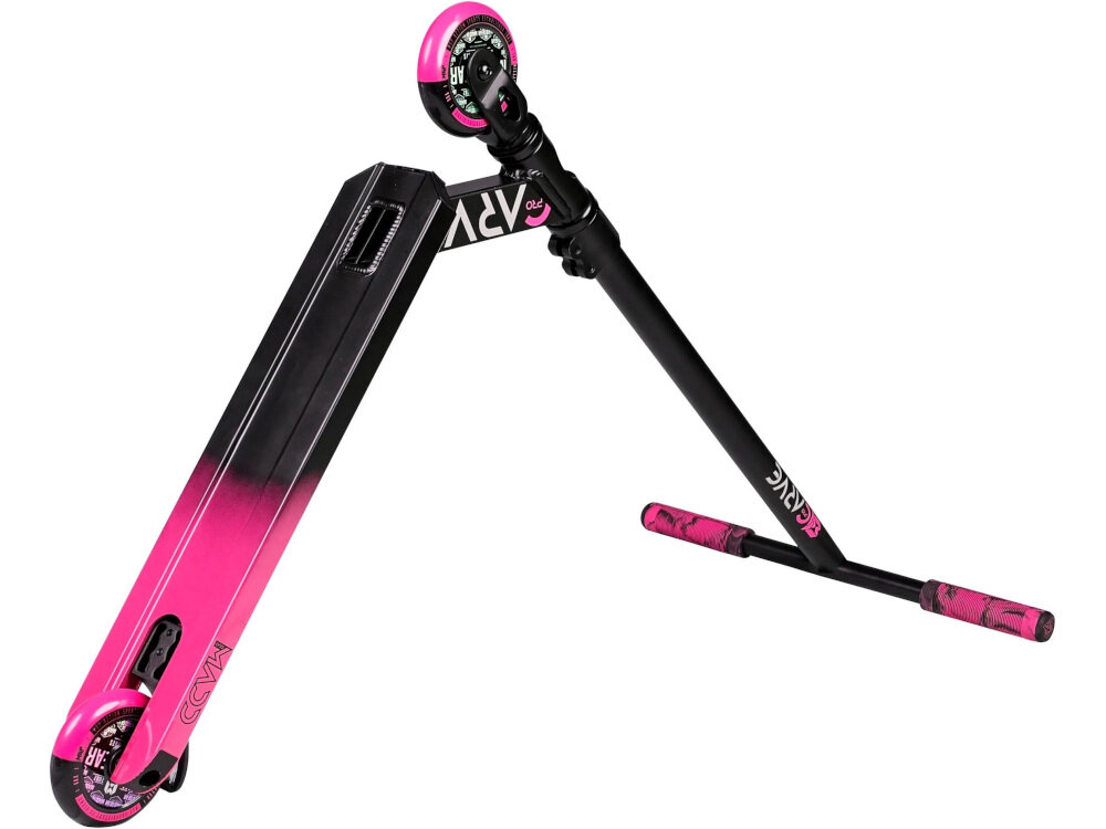 Hulajnoga wyczynowa MADD GEAR Carve Pro-X Czarno-różowy bardzo ciekawy wzór szerokim podest jezdny konstrukcja bardzo wytrzymała podest z serii MG Carve doskonała przyczepności bez ryzyka poślizgnięcia