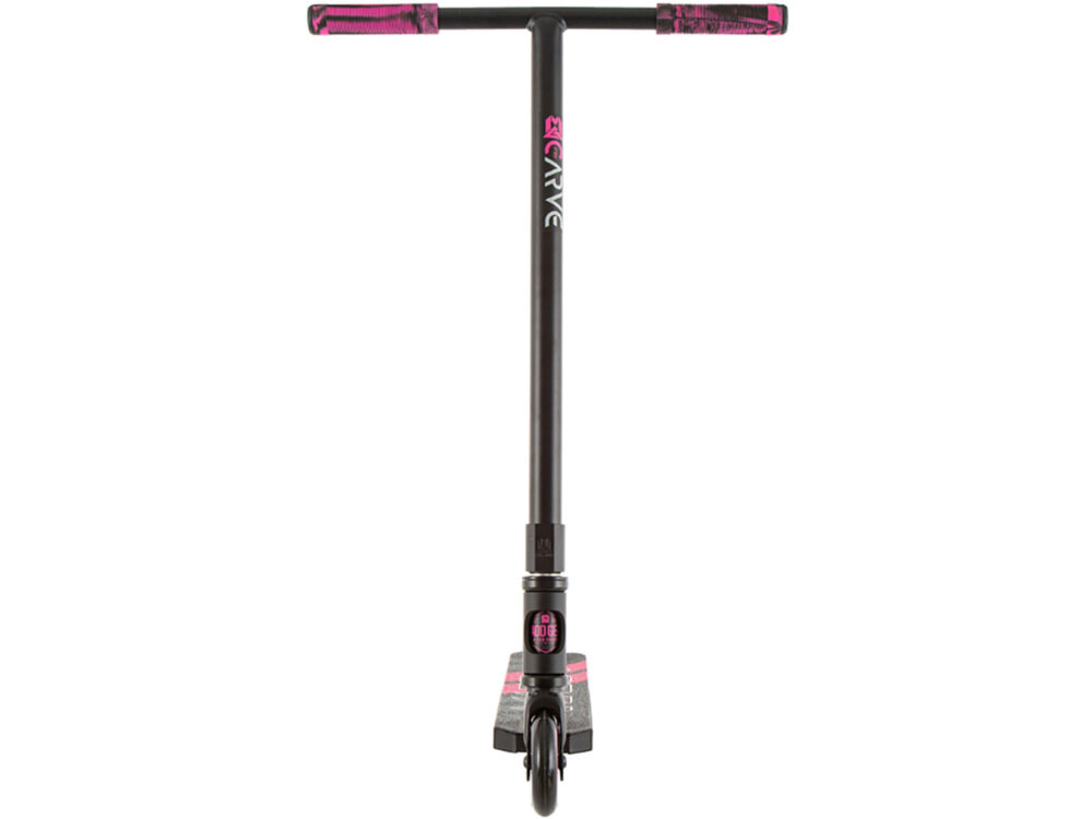 Hulajnoga wyczynowa MADD GEAR Carve Pro-X Czarno-różowy dla dzieci od 6 roku życia maksymalne obciążenie do 100 kg konstrukcja z wysokiej jakości aluminium waga 3,3 kg