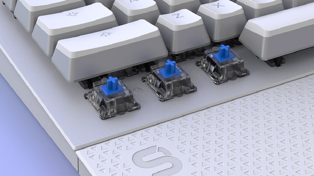 Klawiatura SPC GEAR GK650K Omnis Kailh Blue Onyx White Pudding - Przelaczniki Kailh Blue 
