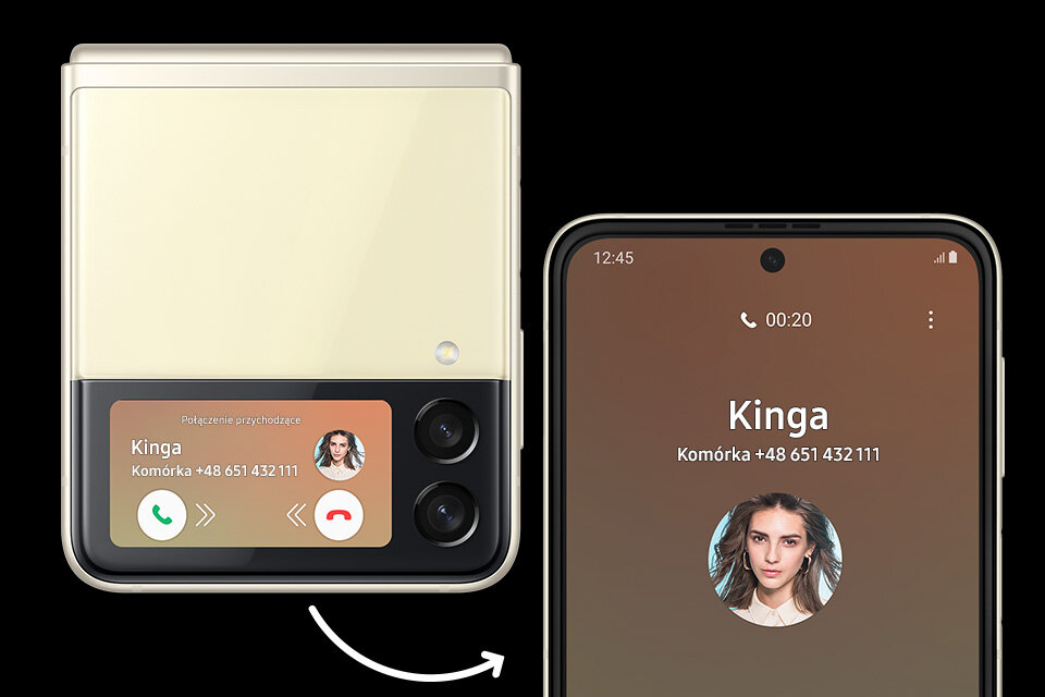 Jak za starych czasów! Telefon  Galaxy Z Flip3 5G odbierzesz rozkładając go, a rozłączysz się składając. Sprawdź jak to działa w sklepie Media Expert. Jak za starych czasów! Telefon  Galaxy Z Flip3 5G odbierzesz rozkładając go, a rozłączysz się składając. Sprawdź jak to działa w sklepie Media Expert.