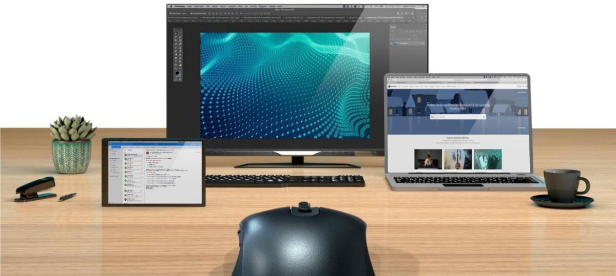 Mysz HAMA MW-650 Czarny
połączenie z 3 urządzeniami, możliwość jednoczesnego połączenia z trzema różnymi urządzeniami,
nano odbiornik USB-A, technologia Bluetooth (BT 3.0 i BT 5.0),
drewniany blat, mysz, tablet, laptop, klawiatura, monitor, filiżanka, kwiat