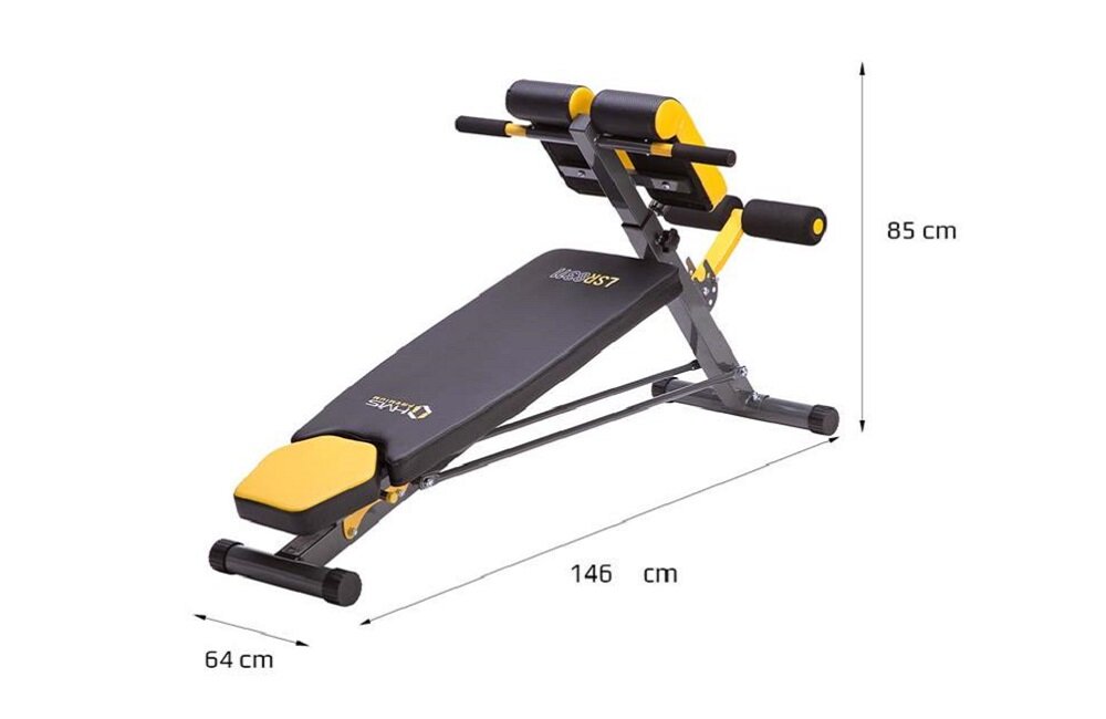 Ławka treningowa HMS LSR8311 Sprzęt fitness 3 w 1 Idealnie sprawdzi się podczas treningu w domu