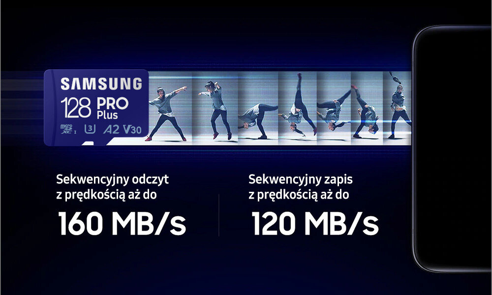 Karta pamieci SAMSUNG Pro Plus microSDXC 128GB wysoka klasa szybkosci