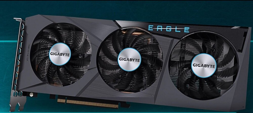 Karta graficzna GIGABYTE Radeon RX 6600 Eagle 8GB - wbudowane wentylatory