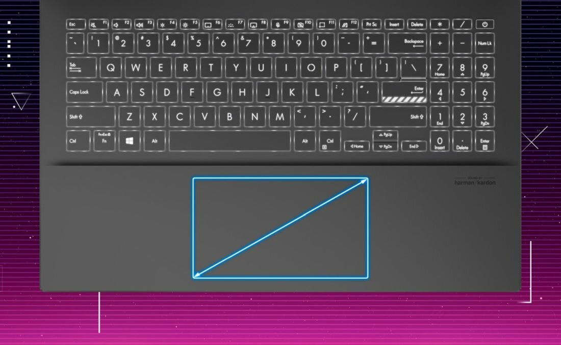 Laptop ASUS Vivobook Pro M3500 - Pełnowymiarowa klawiatura 