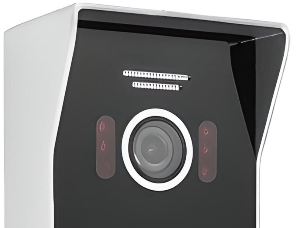 Kaseta zewnętrzna wideodomofonu EURA VDA-51C5P z lakierowanego stopu aluminium stopień ochrony IP65 daszek