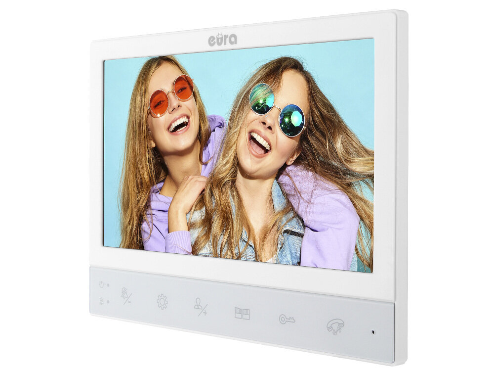 Wideodomofon EURA VDP-80C5 Biały urządzenie kontrolujące strefy wejścia na teren posesji wysoki poziom bezpieczeństwa w kolorze białym