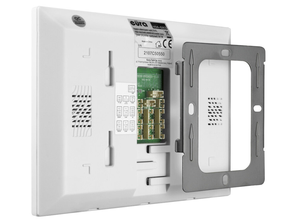 Wideodomofon EURA VDP-80C5 Biały prosty montaż urządzenie natynkowe obudowa zewnętrzna ze stopu aluminium