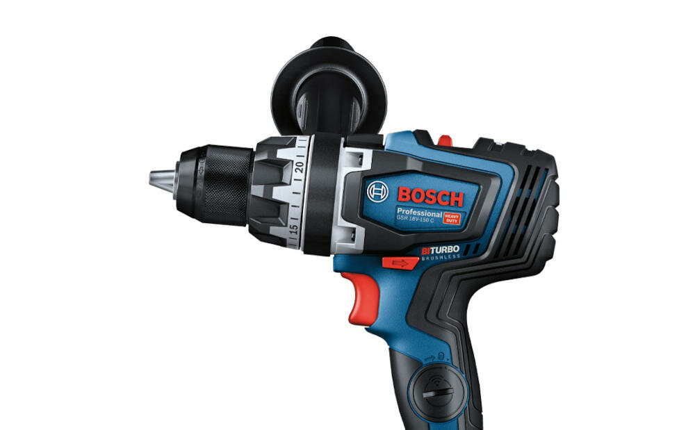 BOSCH GSR 18V 150 C elektroniczna detekcja kąt wiercenie wkręcanie kickback control ochrona dodatkowy uchwyt