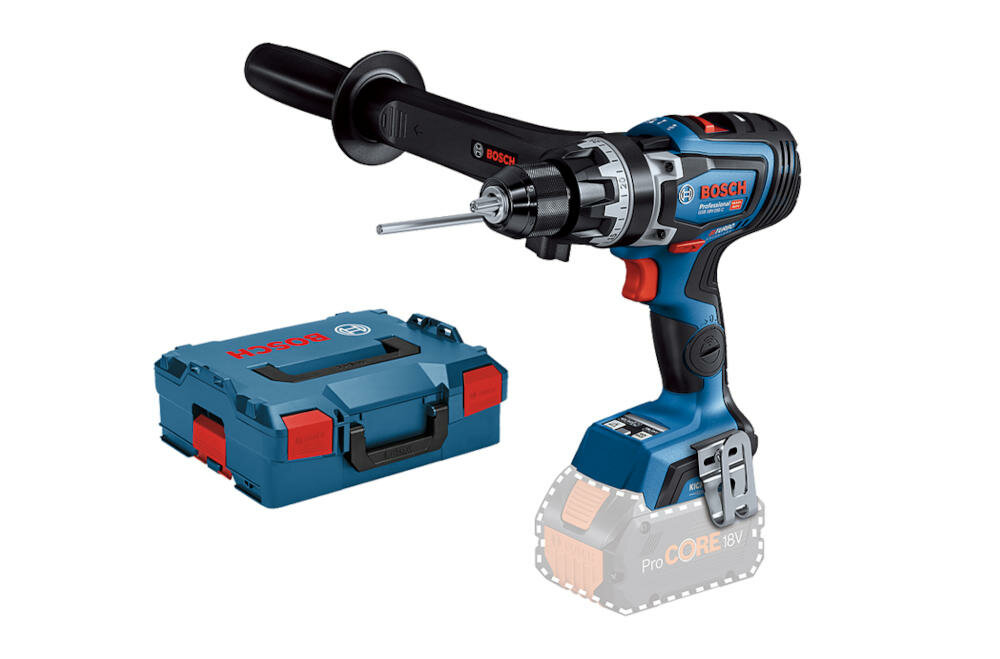 BOSCH GSR 18V 150 C rękojeść walizka systemowa wkład instrukcja gwarancja