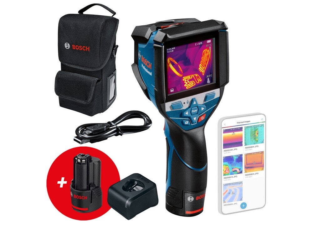 Kamera termowizyjna BOSCH Professional GTC 600 C  Zawartość zestawu  