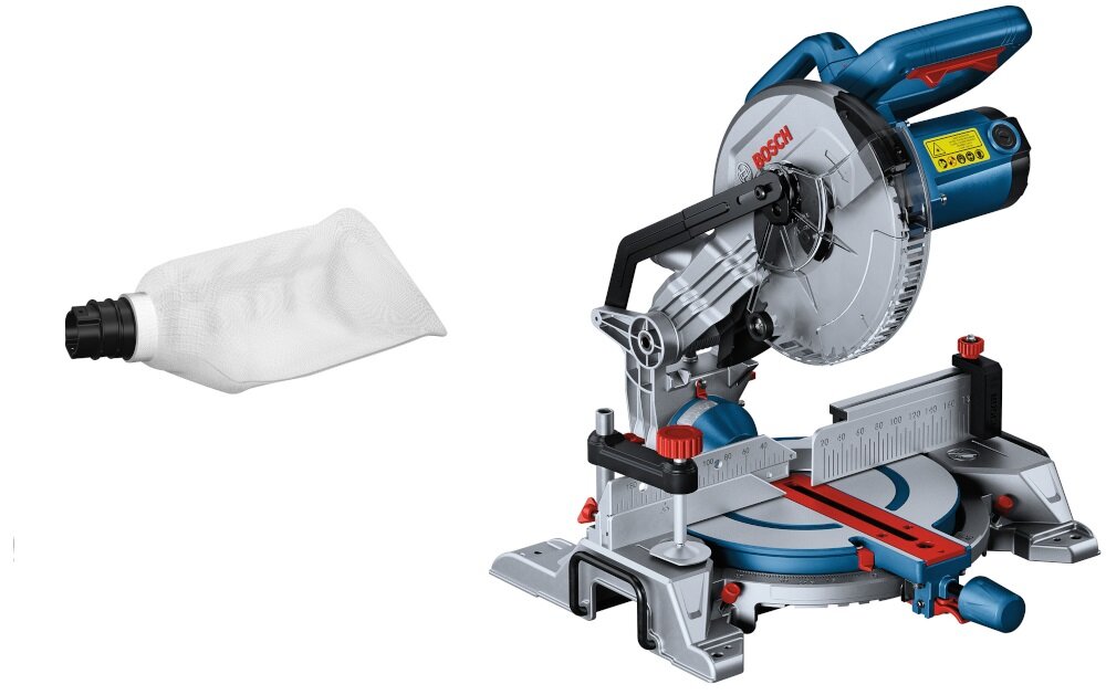Piła ukośnica BOSCH Professional GCM 216 0601B33000 zestaw tarcza Optiline Wood zintegrowany worek na pyl dokumentacja