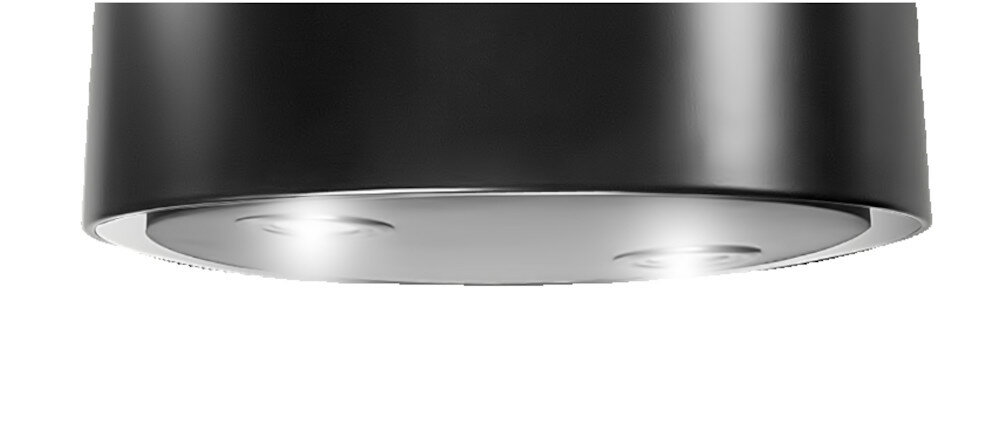 Okap VDB Tube Czarny LED oświetlenie