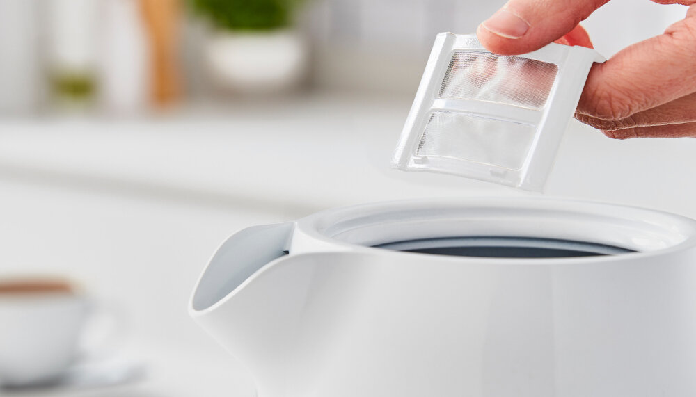 Czajnik MORPHY RICHARDS Verve filtracja filtr obrotowa podstawa