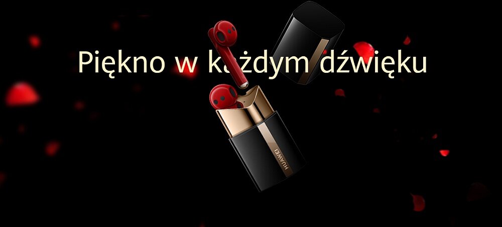 Słuchawki douszne HUAWEI FreeBuds Lipstick jakość muzyka dźwięk ładowanie bezprzewodowe