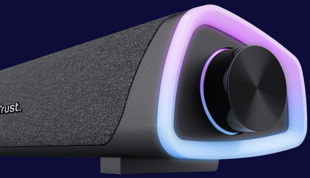 Soundbar TRUST GXT 620 Axon RGB moc wielkość dźwięk
