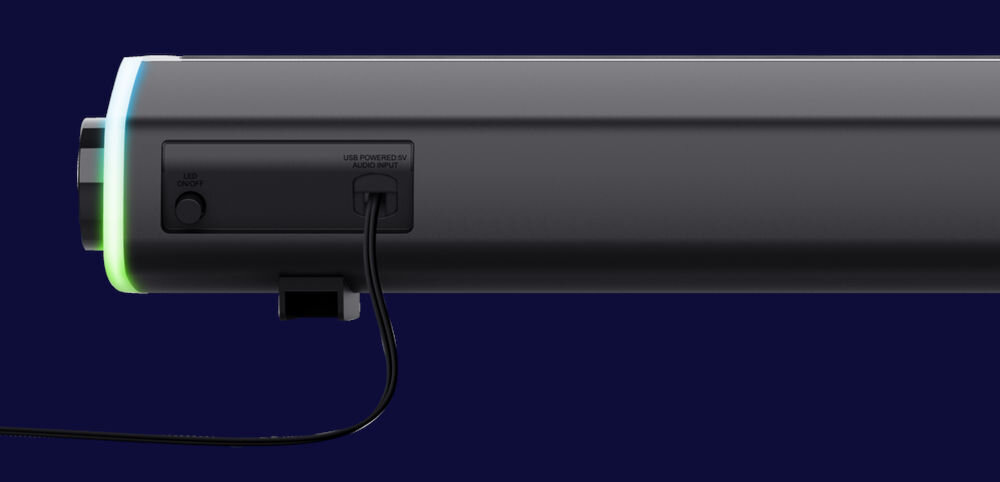 Soundbar TRUST GXT 620 Axon RGB usb-a jack 3,5 mm podświetlane pokrętło