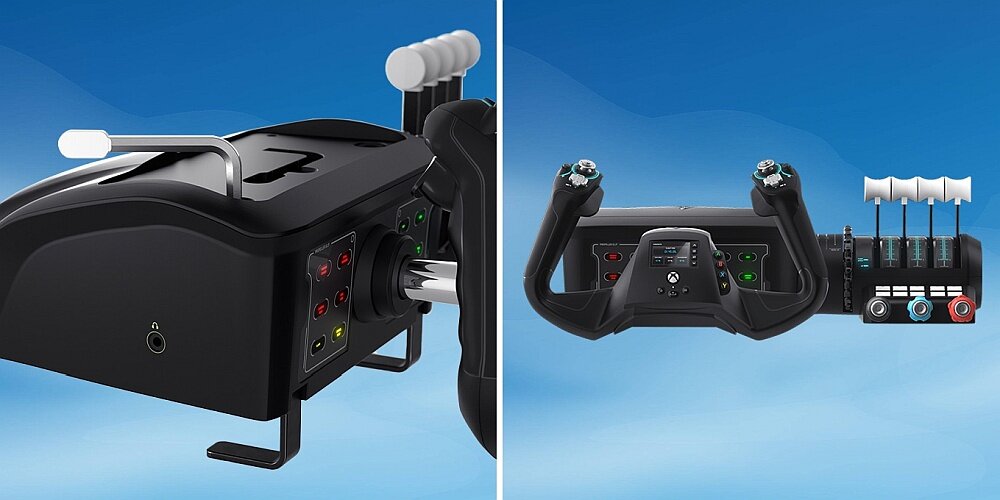 Wolant TURTLE BEACH VelocityOne Flight xbox pc granie samolot sterowanie kontroler kompatybilność symulator dźwignie drążki przyciski porty montaż