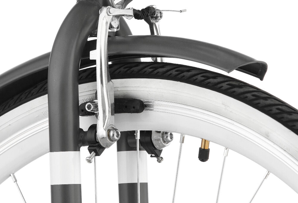 Rower miejski INDIANA Moena A7B 28 cali damski Grafitowy hamulce przedni hamulec V-Brake tylny hamulec SHIMANO