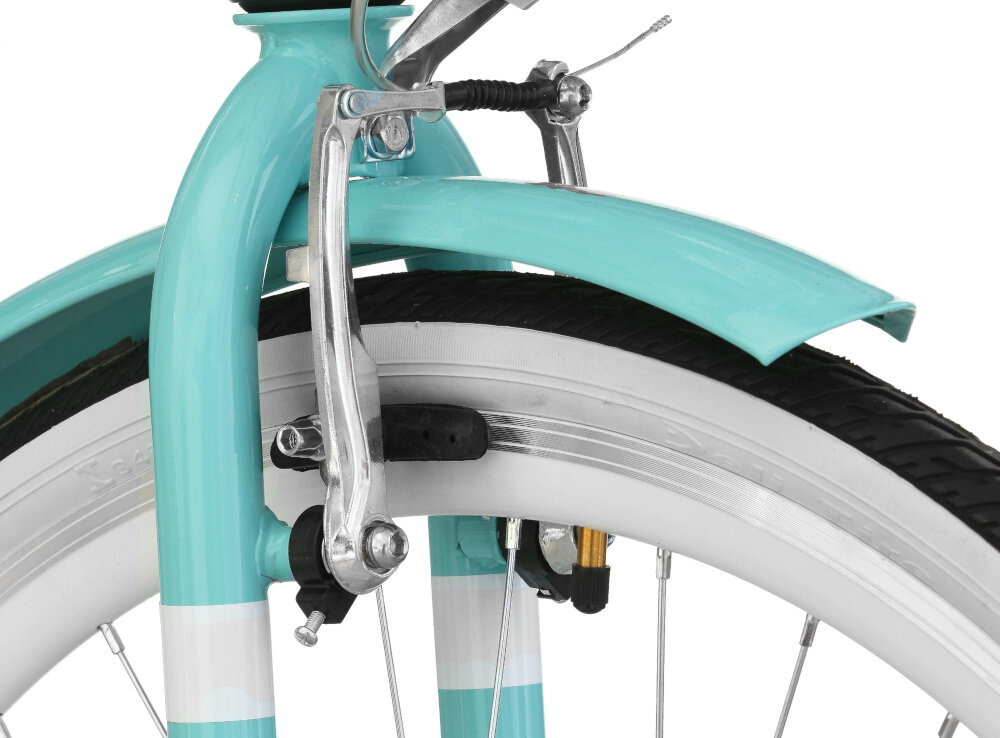 Rower miejski INDIANA Moena A7B 28 cali damski Lazurowy hamulce przedni hamulec V-Brake tylny hamulec SHIMANO