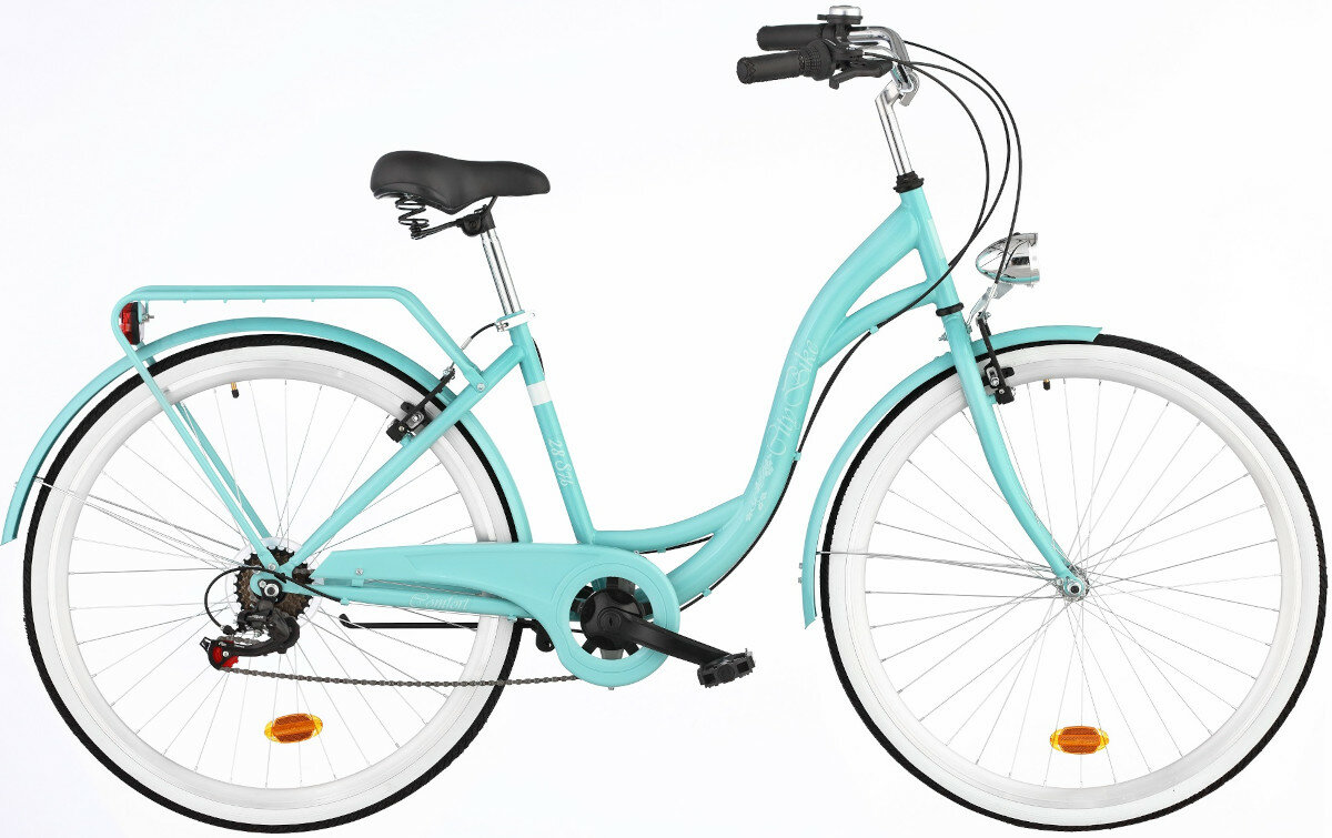 Rower miejski DAWSTAR Citybike S7B 26 cali damski Lazurowy wyglad