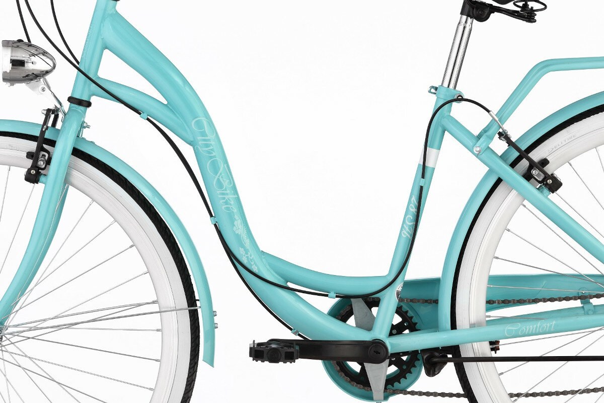 Rower miejski DAWSTAR Citybike S7B 26 cali damski Lazurowy rama