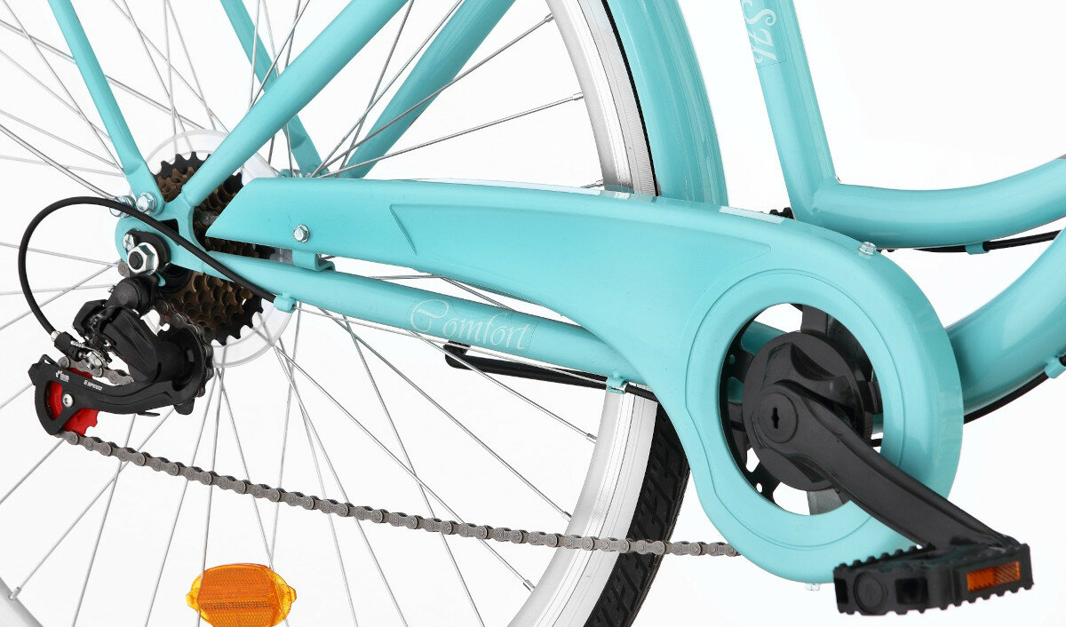 Rower miejski DAWSTAR Citybike S7B 26 cali damski Lazurowy kola