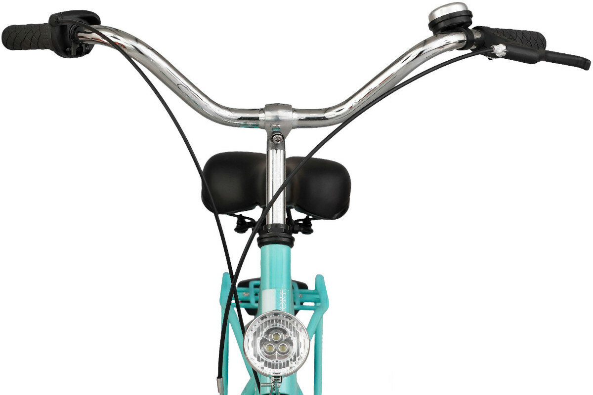 Rower miejski DAWSTAR Citybike S7B 26 cali damski Lazurowy wyposazenie