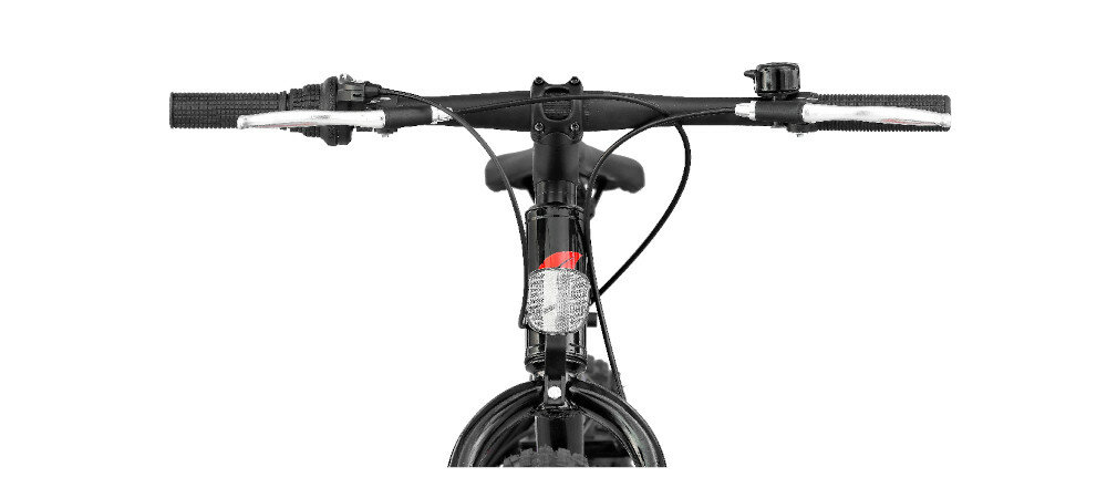 Rower młodzieżowy INDIANA Fatbike 24 cale dla chłopca Czarno-niebieski kierownica marki MODE aluminiowy wspornik niezawodność trwałość lekkość manetki kierownicy pokryte specjalnym gumowym materiałem zapewni pewny chwyt dzwonek