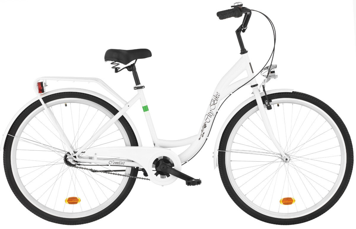 Rower miejski DAWSTAR Citybike S3B 26 cali damski bialy wyglad