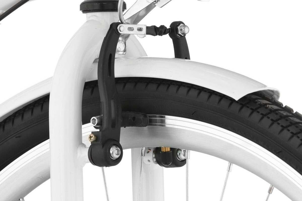 Rower miejski DAWSTAR Citybike S3B 26 cali damski bialy hamulce