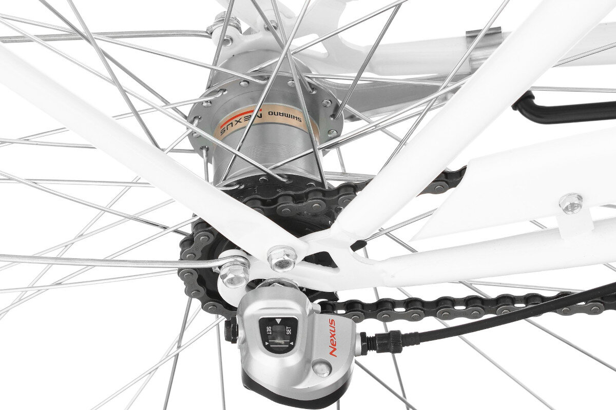 Rower miejski DAWSTAR Citybike S3B 26 cali damski bialy przerzutki