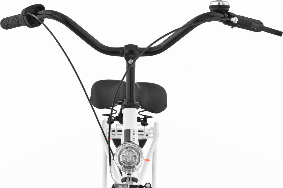 Rower miejski DAWSTAR Citybike S3B 26 cali damski bialy wyposazenie