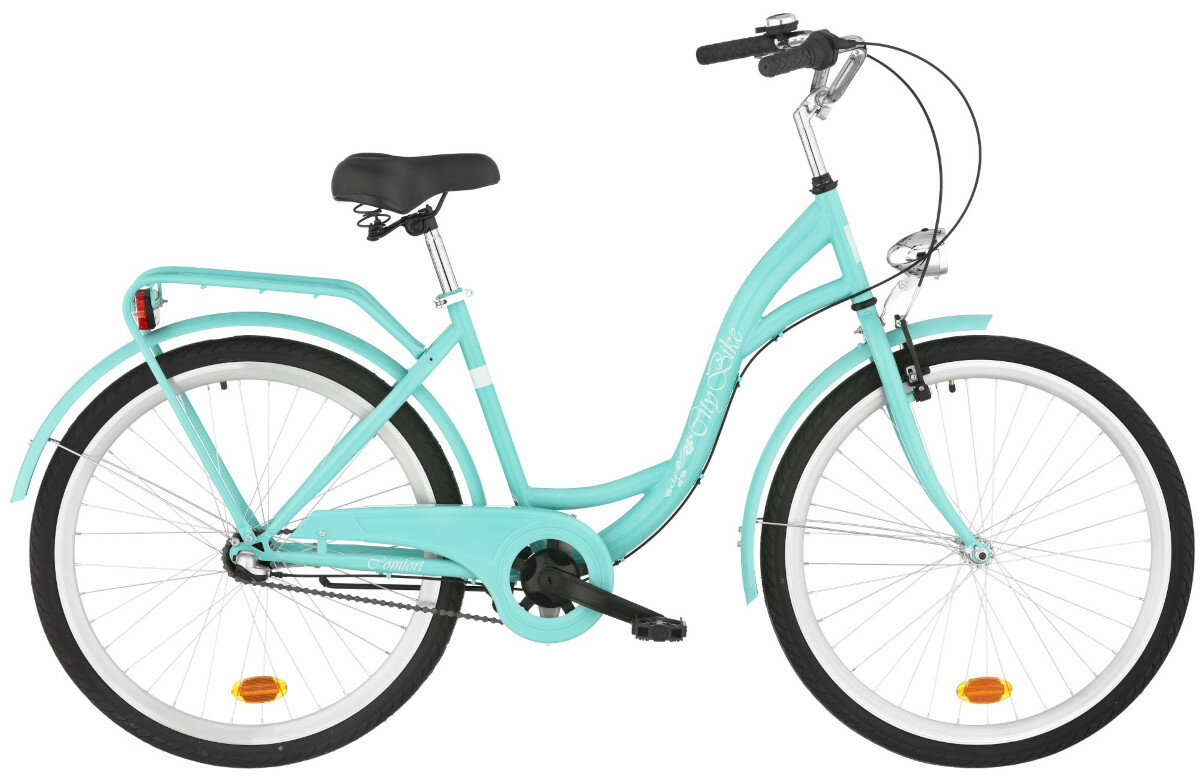 Rower miejski DAWSTAR Citybike S3B 26 cali damski Lazurowy wyglad