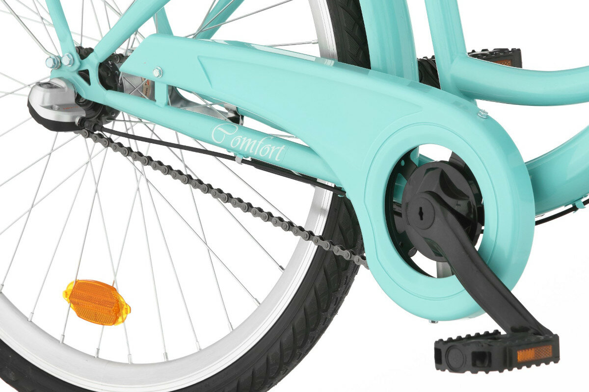 Rower miejski DAWSTAR Citybike S3B 26 cali damski Lazurowy kola