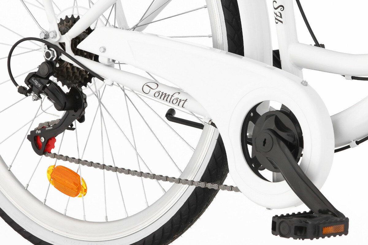 Rower miejski DAWSTAR Citybike S7B 26 cali damski Lazurowy kola