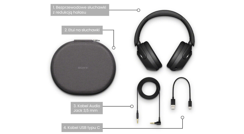 SŁUCHAWKI SONY WH XB910 N