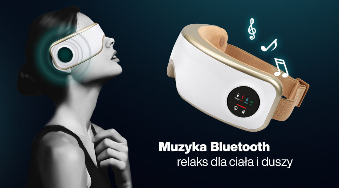 Masażer do oczu MEDIVON Horizon Pro łączność bluetooth 5 trybów pracy