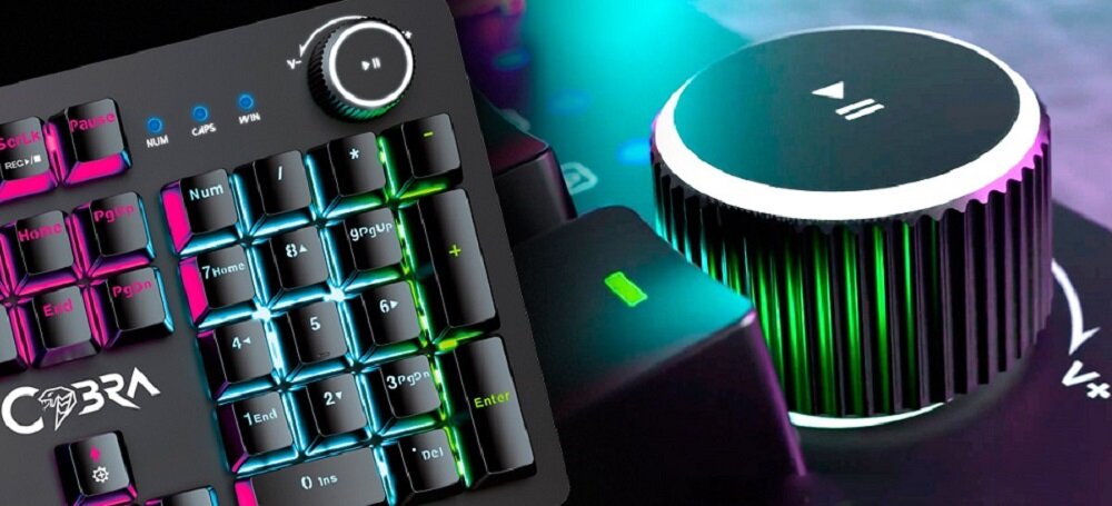 Klawiatura COBRA MK870 Raptor - Przyciski multimedialne  