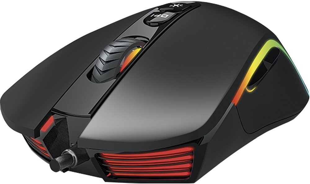 Mysz COBRA GM30 RGB Horwin mysz czułość sensor zasilanie granie ergonomia przyciski