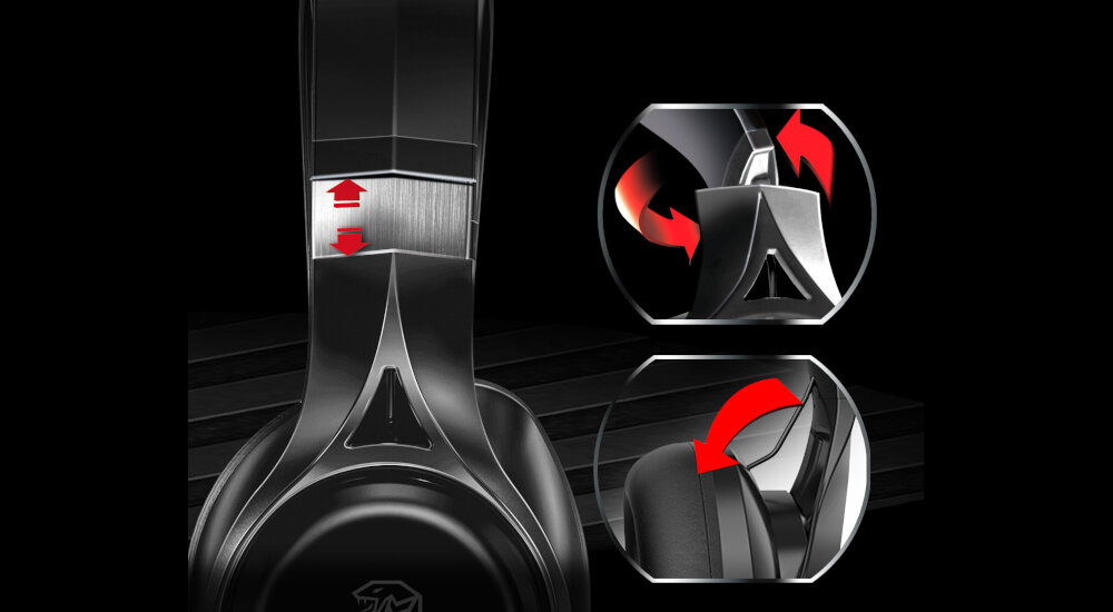 Słuchawki COBRA CR600 RGB ergonomia miękkie komfortowe nauszniki