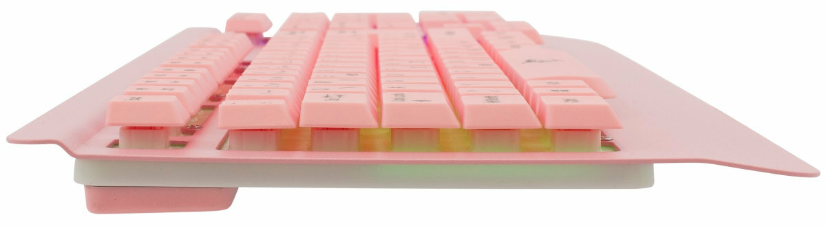 Klawiatura-WHITESHARK rozowy bok