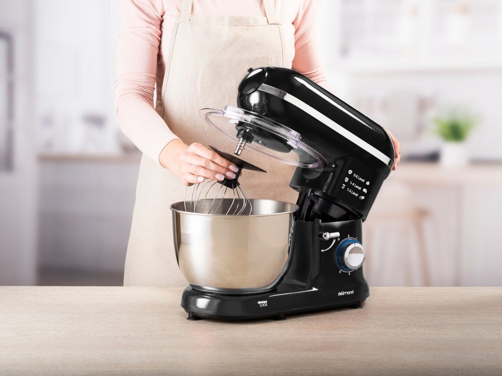 Robot kuchenny planetarny DELIMANO 110052364 Pro 1400W Czarny metalowa przekladnia szybko i latwo uzytkowanie