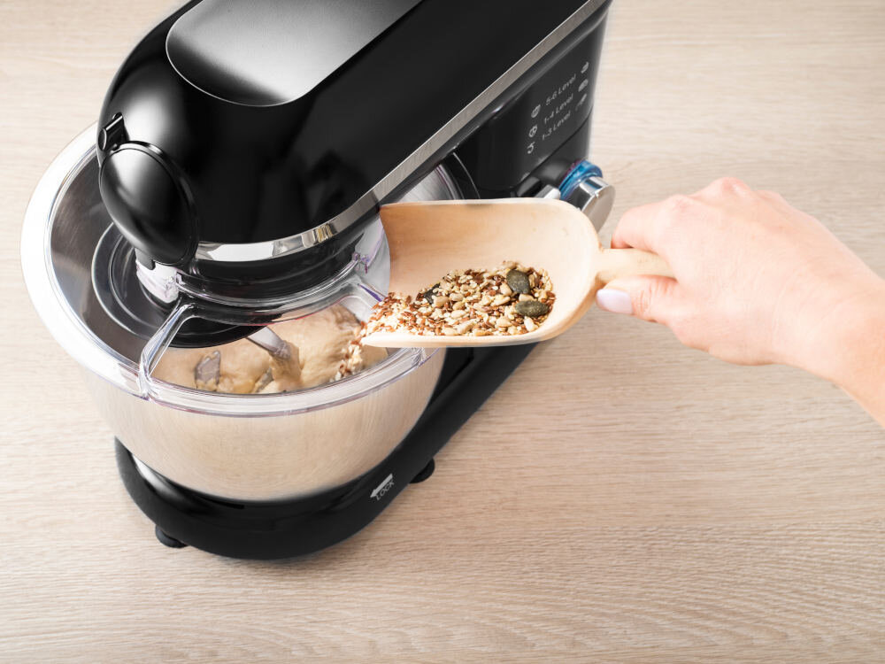 Robot kuchenny planetarny DELIMANO 110052364 Pro 1400W Czarny oslona przeciwbryzowa nie rozchlapuje