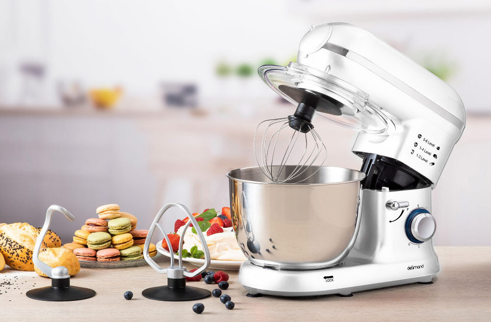 Robot kuchenny planetarny DELIMANO 110052364 Pro 1400W Czarny stabilny cichy plynnie dziala technologia miekkiego startu